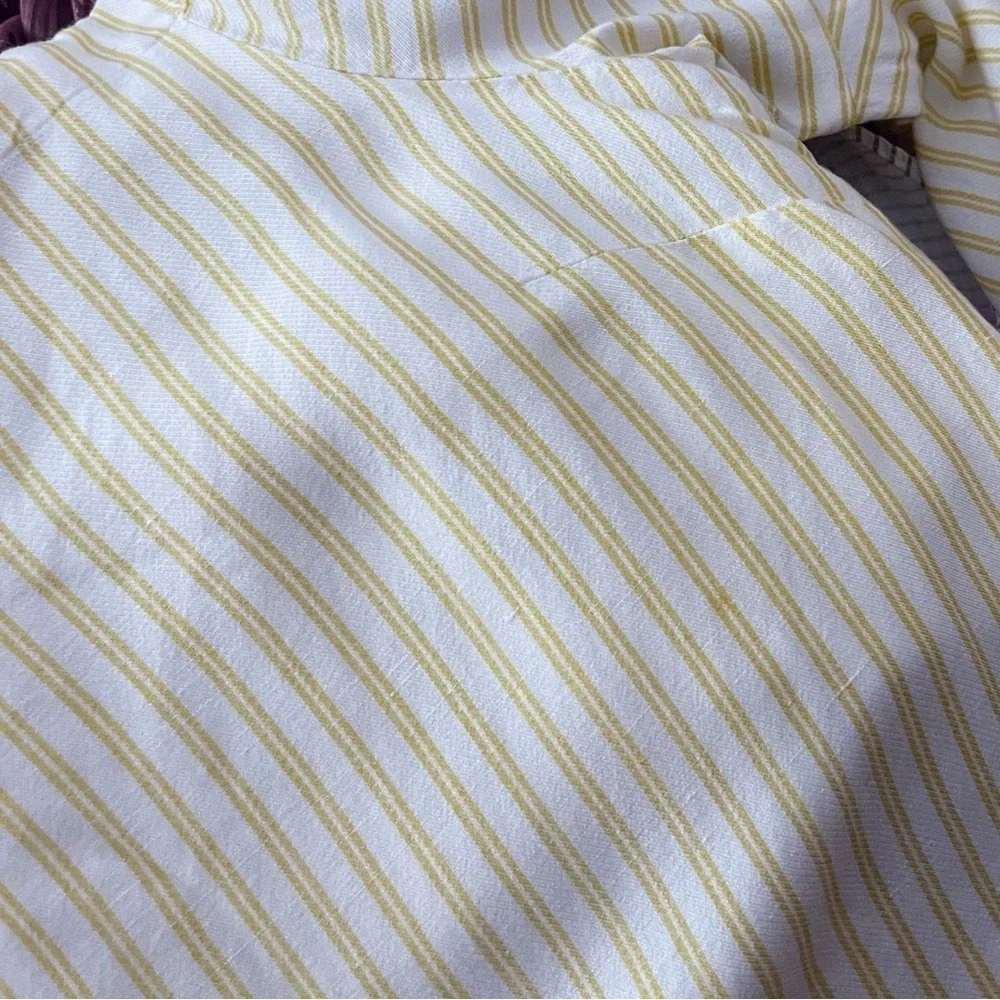 Anthropologie Maeve Off the Shoulder Top Yellow Festival Puff Sleeves Coastal